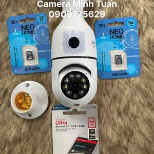 Camera wifi yoosee 2 mắt bóng đèn